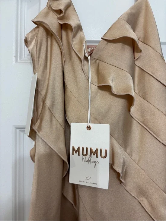 Show Me Your MuMu Beige Ruffle Maxi Dress - Picture 3 of 5